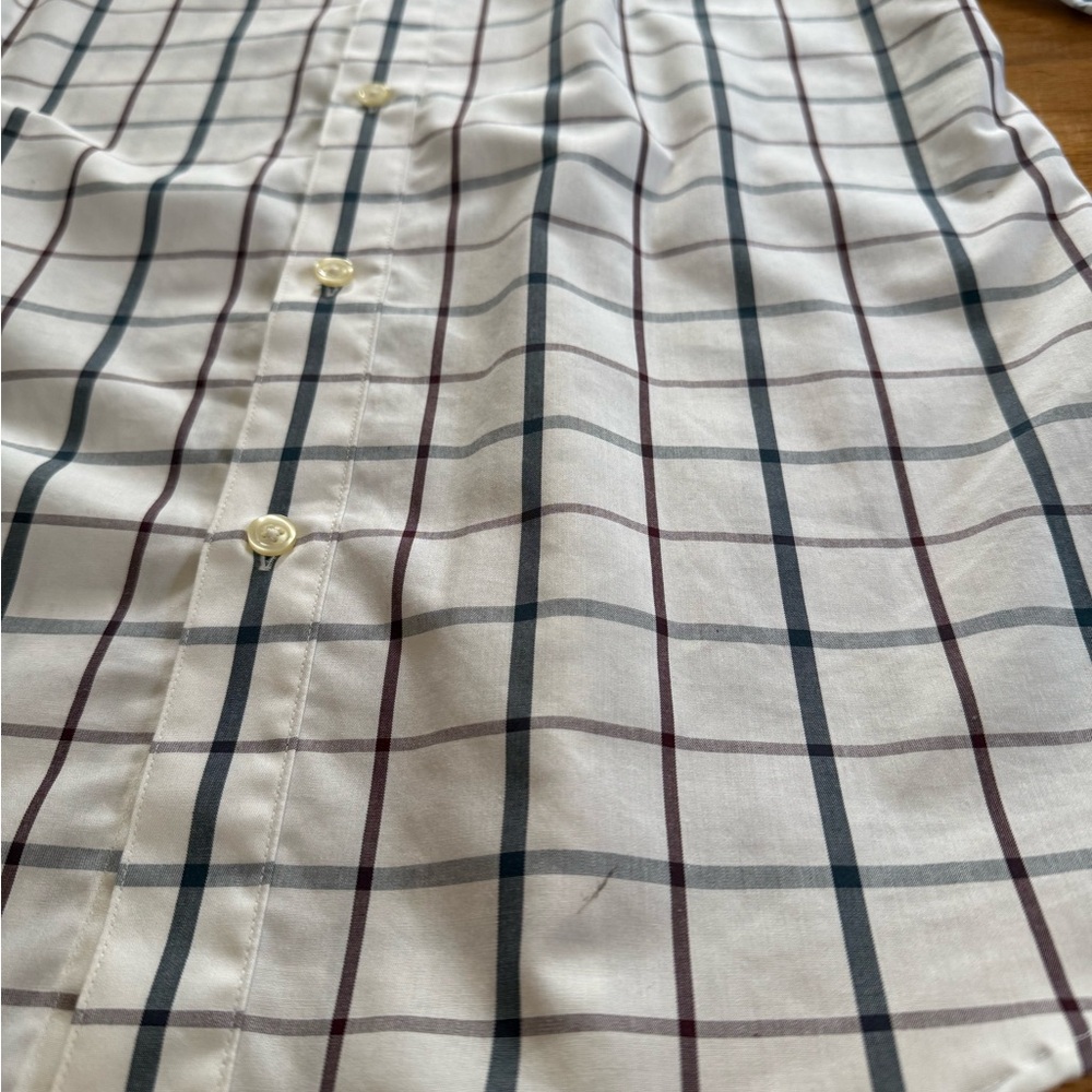 THREE Banana Republic Men's Button-Down Plaid Dress Shirt - Size Medium - Picture 13 of 15